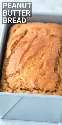 This 1 hour Peanut Butter Quick Bread is easy to make with 10 common ingredients! Add chocolate chips for a delicious no yeast peanut butter bread. #peanutbutterbread #bread #noyeastbread #quickbread