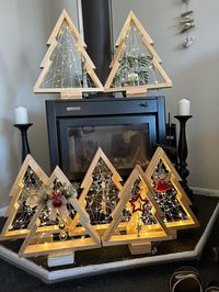 Wooden Christmas Tree Decor - Etsy