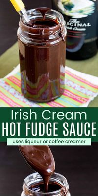 Luscious and velvety Bailey's Chocolate Sauce only needs four ingredients and a few minutes to make. Irish cream liqueur gives your hot fudge a boozy twist, but you can also use flavored coffee creamer. Either way, you'll want to slather it on everything!