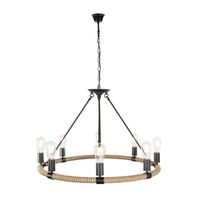 Globo hanglamp Ulleu 8 zwart 8xE27