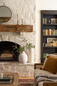 stucco fireplace - Google Search