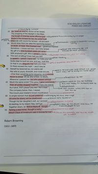 Second section of gcse power and conflict poem ‘my last duchess’ poem annotations