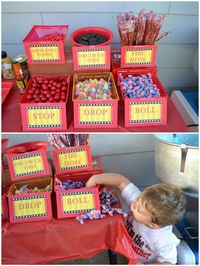 Rescue Vehicle Birthday Party Candy Station