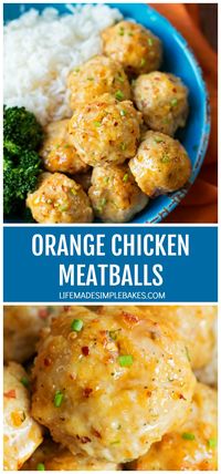 You're going to love these tender and flavorful orange chicken meatballs! They're everything you love about orange chicken but quicker, easier, and a whole lot healthier! #orangechickenmeatballs #meatballs #orangechicken #healthyorangechicken #homemademeatballs