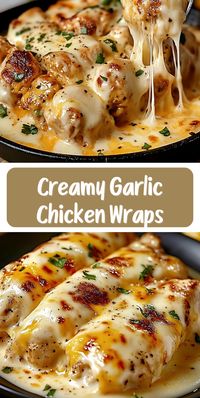 Try this creamy and cheesy garlic chicken wrap recipe for a family-friendly meal. Easy to make and packed with flavor, these wraps are a dinner favorite.