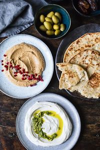 Whipped Feta and Ricotta Dip with Mint Pistachio Pesto