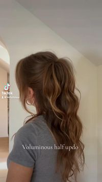 Simple voluminous half updo  Products linked