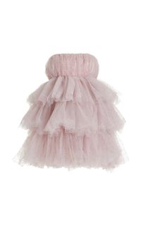 In celebration of its roots, Copenhagen-based label Rotate has reworked some of its most iconic dresses for its latest limited-edition capsule collection appropriately titled 'Icons'.This party-ready mini is cut from layers of frothy tulle covered in shimmering crystals. Wear with strappy nude pumps to mirror the brand styling.