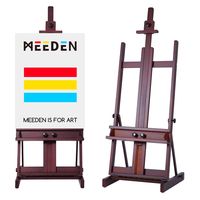 MEEDEN Wooden H-Frame Studio Easel, Large Professional Artist Easel with Storage Tray, Adjustable Beechwood Easel for Artists & Adults, Holds Canvas to 78", Deep Walnut - Walmart.com