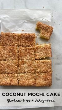 Soft, squishy mochi. Fragrant coconut. The simple, gluten-free, one bowl, Asian-inspired snack cake you'll be making again and again!