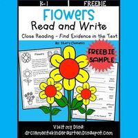 Flowers Reading Comprehension Passage | Summer | Fill in the Blank | FREEBIE