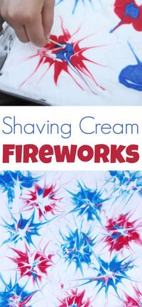 Shaving Cream Fireworks (art & crafts for kids)