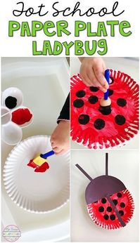 Super easy paper plate ladybug craft perfect for insect/bug theme in tot school, preschool, or kindergarten.