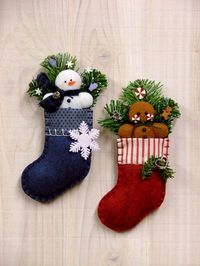 Frosty & Ginger Stocking Ornaments