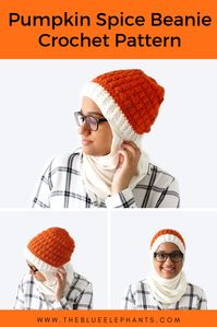 The pumpkin Spice Beanie is perfect for the start of Fall. Get the free crochet beanie pattern for this textured slouchy beanie and make your own today!