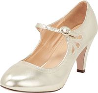 Cambridge Select Women's Round Toe Mid Heel Mary Jane Dress Pump Cambridge Select