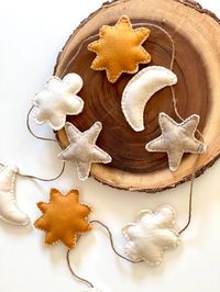 Sky Theme Felt Garland Nursery Felt Garland Baby Sky Banner Star, Moon, Clouds and Sun Felt Garland Neutral Garland Wall Hanging - Etsy