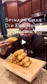 Michael J. O’Neal on Instagram: "Crunchy meets creamy: Spinach Crab Dip Egg Rolls. Dive into deliciousness! 🍴💫 #EggRollMagic #CrabDipCravings #eggrolls #eggrollrecipe #theonealsway #foryou #foryoupage #explorepage #toogood #eliteeats #mondaynightdinner #appetizers #crabdiprecipe #diprecipeidea #seafoodlovers #crablovers #seafoodheaven"