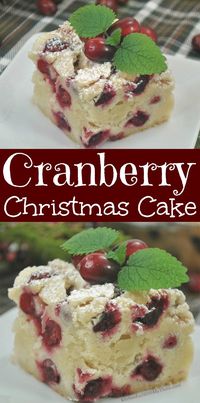 Cranberry Christmas Cake is incredibly simple to make and delicious. It has a nice balance of sweetness with a slight hint of tanginess. It feeds 16 which means it's perfect for a holiday party.