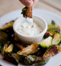 crispy brussel sprouts with aioli