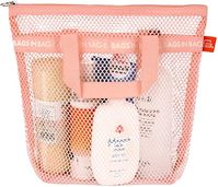 Amazon.com: Bags in bag Portable Shower Mesh Caddy Bag Quick Dry Hanging Toiletry and Bath Organizer for Travel and Swimming (Pink): Home & Kitchen