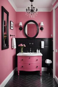 Pink and black bathroom inspiration! Create a chic and modern look with these 20 stylish pink and black bathroom ideas. Get ready to be inspired and find your dream bathroom design. Click to explore and start planning your renovation today!