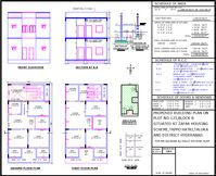 24'X45' Duplex House Plan – Submission Drawings in AutoCAD DWG-5 Bedrooms - 2 Lounges, 2 Kitchens- Balcony-1 Bathroom - Cadbull