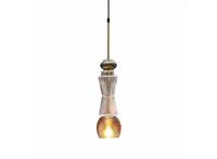 Suspended Lamp in Murano Glass with Made in Italy Decoration