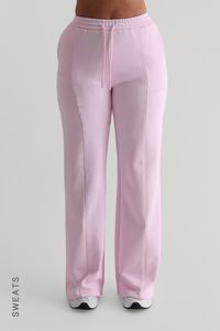 Structured Wide Leg Sweatpants - Soft Pink – My Outfit Online