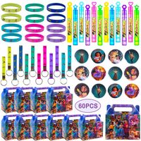 PRICES MAY VARY. Title: 72Pcs Magic Movie Birthday Party Favors Supplies for Kids, Princess Encanto Decoration Gift for Girls, Wristbands, Keychains, Gift Bags, Badges, Blower Whistles, Bubbles for Classroom Rewards Prizes. Product Type: Categories > Party Supplies > Party Favors > Multi-Item Party Favor Packs