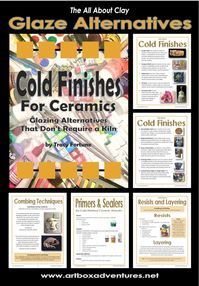 COLD FINISHES FOR CERAMICS Looking for exciting and creative ways to finish ceramics artworks that don't require a kiln? This resource features photos and descriptions of 30 different methods to decorate and color ceramic artworks that have been fired. The target audience for this resource includes ceramics teachers and students, ceramicists and anyone wanting to explore ideas for to use painting, drawing and other media on relief and 3D artworks. You will be inspired!