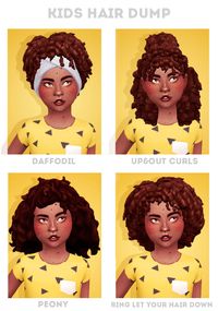 Curly Hair Conversion - Kids Version [#ts4_child_hair] [#ts4_bacc_human]