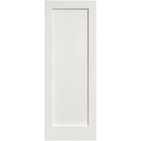 Bring a fantastic and attractive look to your home with this Masonite MDF Series 1 Panel No Bore Solid Core White Primed Composite Interior Door Slab.