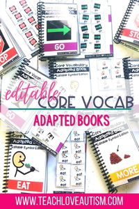 These printable and digital core vocabulary activities are perfect to use with students of varied level learning abilities. The printable adapted books and worksheets are errorless and ideal for special education students! This bundle also includes core vocabulary Boom Cards! From letter sorting, making words, typing words, writing, tracing and more, this core vocabulary activities bundle is just what your special education classroom needs to engage your students! #specialeducation