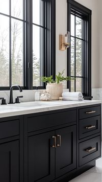 black bathroom vanity