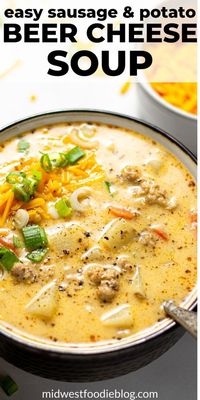 This hearty, comforting beer cheese potato soup combines the best of both worlds – marrying the timeless flavors of sausage and potato soup with the classic Wisconsin beer cheese soup. Real, simple, whole ingredients mean you can feel good about serving this meal to your family, because you know exactly what’s in it!