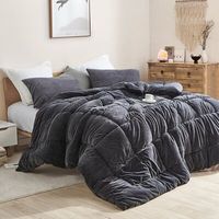 Gift yourself true comfort with our Charon - coma inducer oversized comforter - popcorn caramel. This oversized bedding from every Quinn will provide your bedroom decor with cozy luxury. Size: Queen | Everly Quinn Gini Single Comforter Polyester/Polyfill/Faux Fur/Microfiber in Black, Size Queen | Wayfair | Home Decor