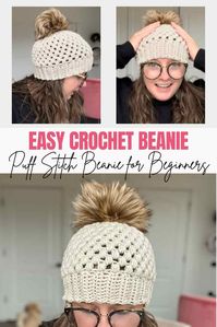 Easy Crochet Beanie Pattern - Crochet Hat for Beginners - A Crafty Concept