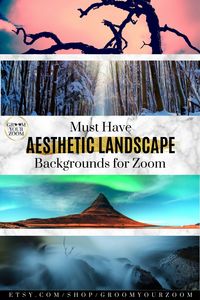 Looking for a dreamy background to whisk you away from the stress of everyday life? These stunning aesthetic landscape Zoom backgrounds are just for you. Click to get these amazing aesthetic backgrounds. #zoombackground #aestheticwallpaper #aestheticart