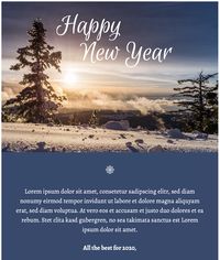 Happy New Year email design - available in Mail Designer 365