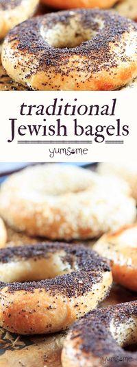 Who doesn't love a good #bagel? I was taught to make these soft and slightly #chewy #traditional #Jewish bagels a long, long time ago, and they remain to this day, my favourite. Bonus - they're #vegan too! | yumsome.com via @yums0me