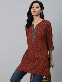 Buy any 2 from our shop n Get 60% Off USE CODE:-JS60OFFHP PRODUCT DETAILS   Printed tunic ,has a round neck, three-quarter sleeves, Length : 32 Size & Fit The model (height 5'8) is wearing a size S Material & Care Cotton Hand Wash     DELIVERY   *Please Allow 1-3 Working Days For Dispatch On All Product PAYMENT  *We Prefer Paypal Fast & Secure Payments.  RETURNS *Free and Hassle Free  , Return and Exchange Available Why Us? With our expertise and trustworthiness, we have secured a respectable position for ourselves in this domain. Different factors for which we have attained appreciation from clients spread all across the nation are: *Quality assured product range *Adept team of professionals *Ethical business policies *Client-centric approach *Large distribution network *Transparent deali