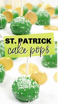 Fun green cake pops for St. Patrick's Day.