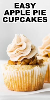 These apple pie cupcakes are moist, soft, and flavor-loaded cupcakes filled with everything we love about apple pie (and actual apple filling)! 