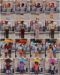 Hey everyone! Today I'm sharing a request by an amazing Patreon of mine, Jay Jay! They requested some rainy day decos in spring/summer attire! 

This release contains 15 decos with 4 swatches each! 

All photos taken on BlackMojitos NYC Autumn Block!  