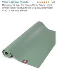 Manduka eKO Superlite Yogamatte für Reisen - leicht, einfach zu rollen und zu falten, langlebig, rutschfester Griff, 1,5 mm dick, 180 cm