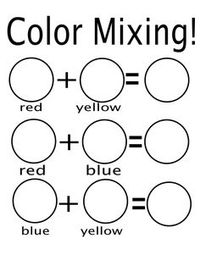 mixing colors worksheet preschool - Google Search