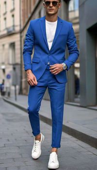 Find the best shirt, tie, and shoe combinations to create a stylish and memorable royal blue suit look. Perfect for any event