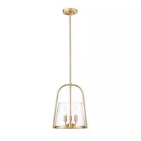 Archis 3-Light Modern Gold Pendant Light with Clear Glass Shade with No Bulbs included 3041P12-MGLD - The Home Depot