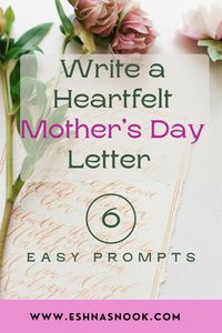 Celebrate the power of handwritten letters and make this Mother's Day extra special. From reflecting on cherished memories to adding personal touches, these prompts will guide you in creating a special keepsake that your mom will treasure forever.